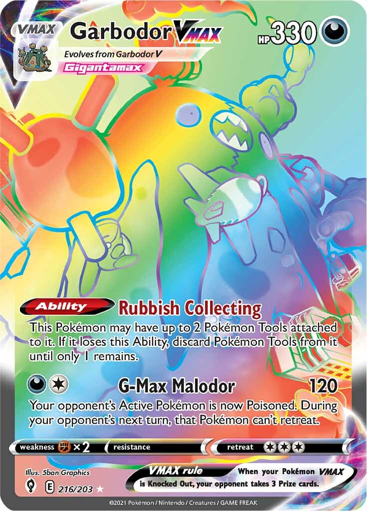 Garbodor VMAX (216/203) [Sword & Shield: Evolving Skies] | Infinity Cards & Collectibles