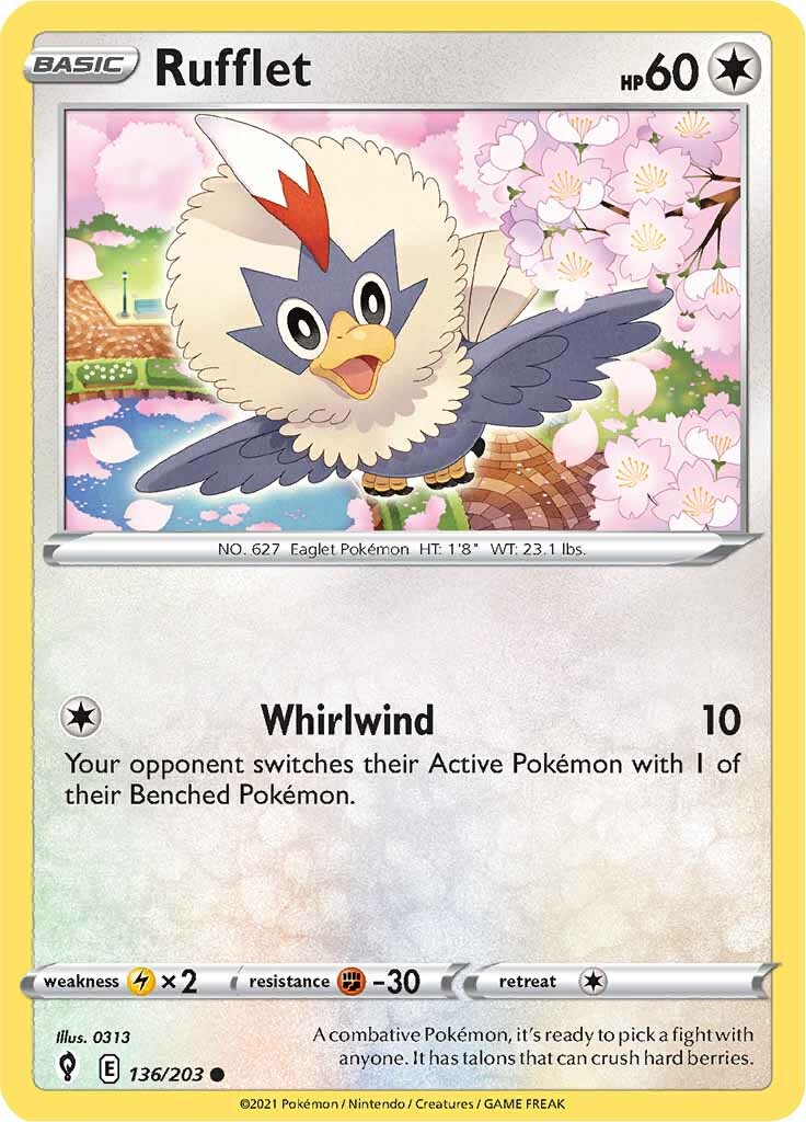Rufflet (136/203) [Sword & Shield: Evolving Skies] | Infinity Cards & Collectibles