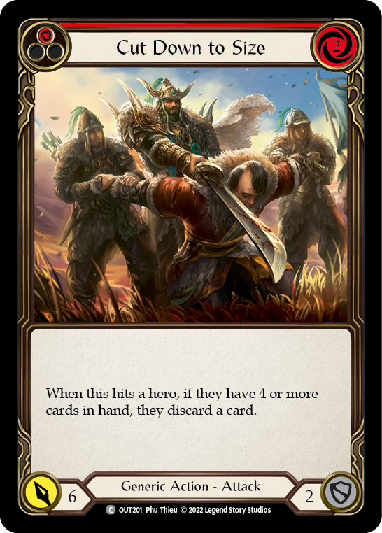 Cut Down to Size (Red) [OUT201] (Outsiders)  Rainbow Foil