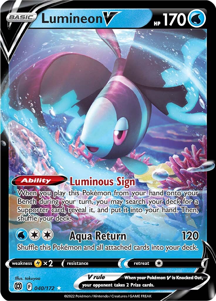 Lumineon V (040/172) [Sword & Shield: Brilliant Stars] | Infinity Cards & Collectibles
