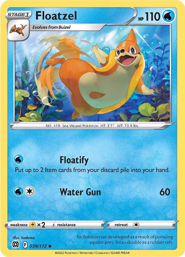 Floatzel (039/172) [Sword & Shield: Brilliant Stars] | Infinity Cards & Collectibles