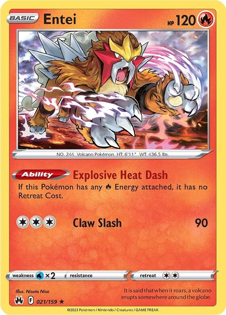 Entei (021/159) [Sword & Shield: Crown Zenith] | Infinity Cards & Collectibles