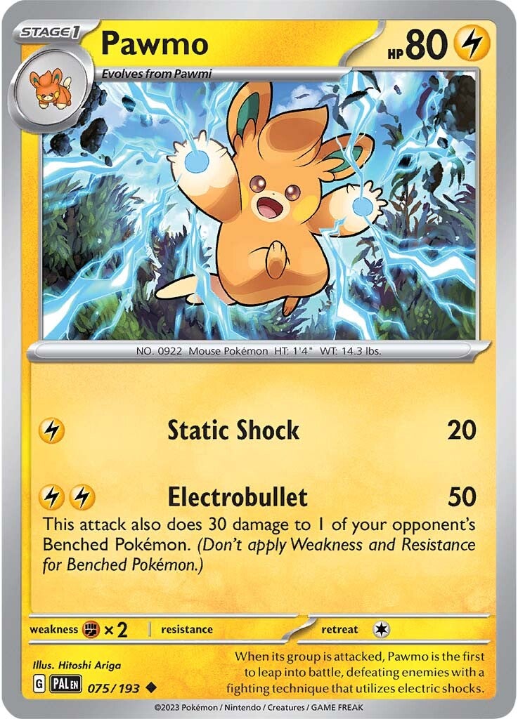 Pawmo (075/193) [Scarlet & Violet: Paldea Evolved] | Infinity Cards & Collectibles