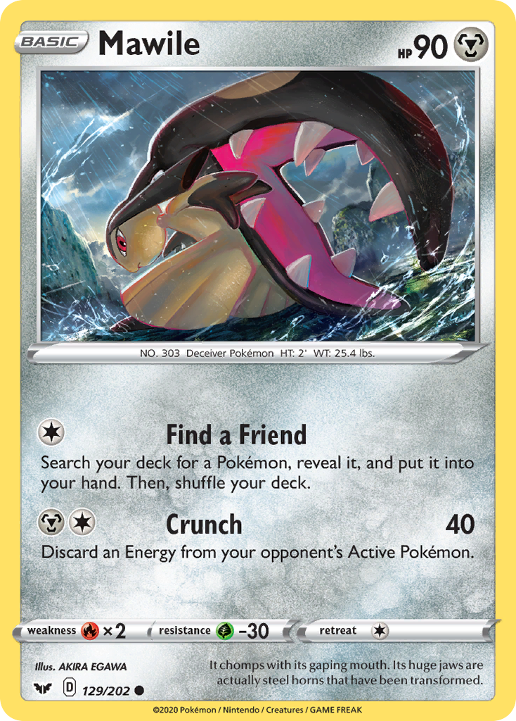 Mawile (129/202) [Sword & Shield: Base Set] | Infinity Cards & Collectibles
