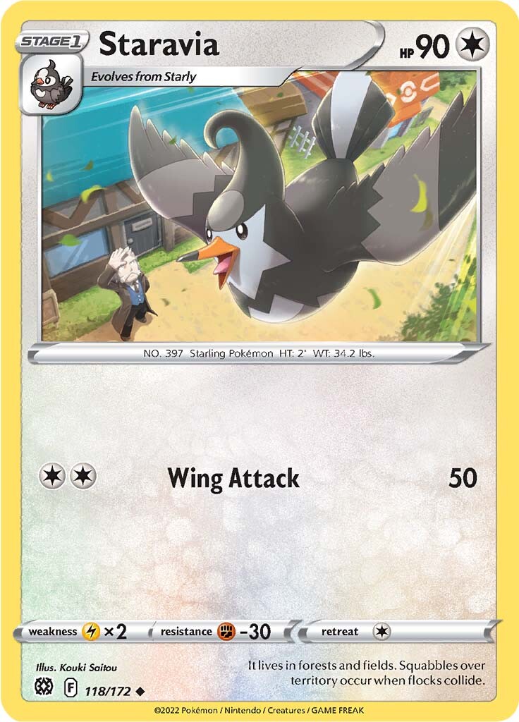 Staravia (118/172) [Sword & Shield: Brilliant Stars] | Infinity Cards & Collectibles