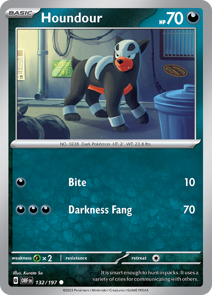 Houndour (132/197) [Scarlet & Violet: Obsidian Flames] | Infinity Cards & Collectibles