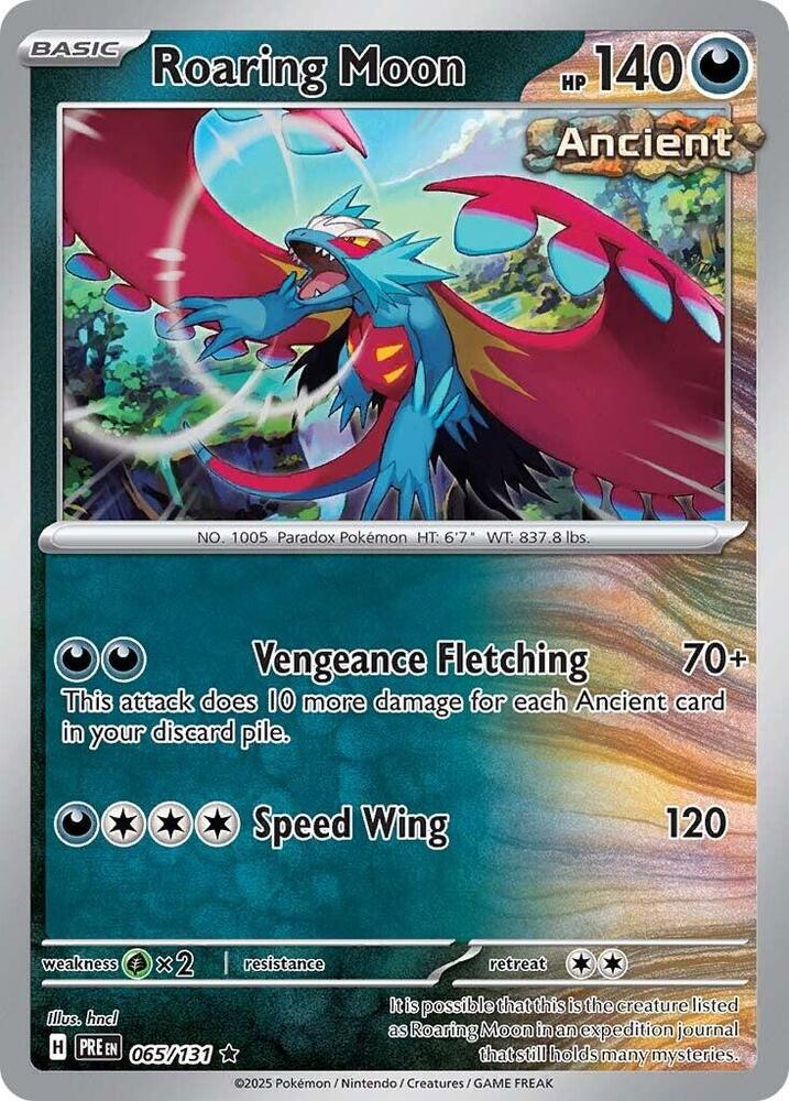Roaring Moon (065/131) [Scarlet & Violet: Prismatic Evolutions] | Infinity Cards & Collectibles