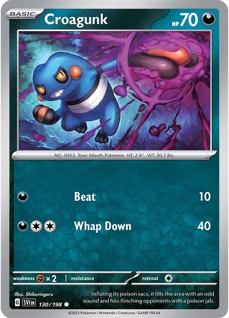 Croagunk (130/198) [Scarlet & Violet: Base Set] | Infinity Cards & Collectibles