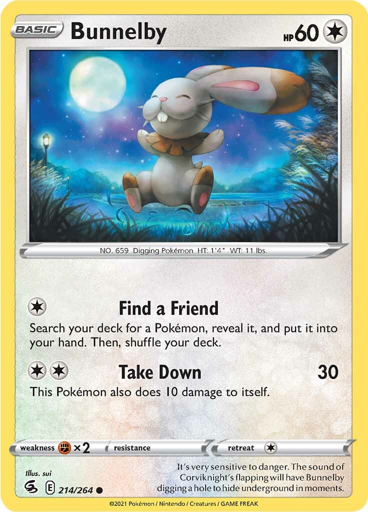 Bunnelby (214/264) [Sword & Shield: Fusion Strike] | Infinity Cards & Collectibles