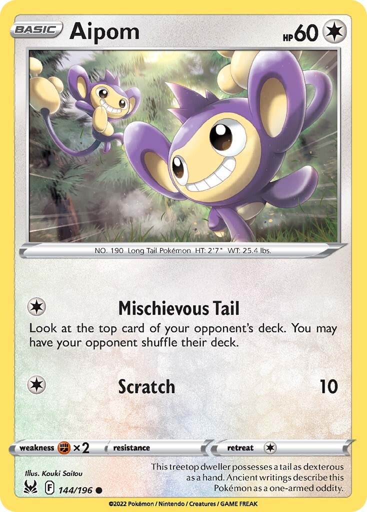 Aipom (144/196) [Sword & Shield: Lost Origin] | Infinity Cards & Collectibles
