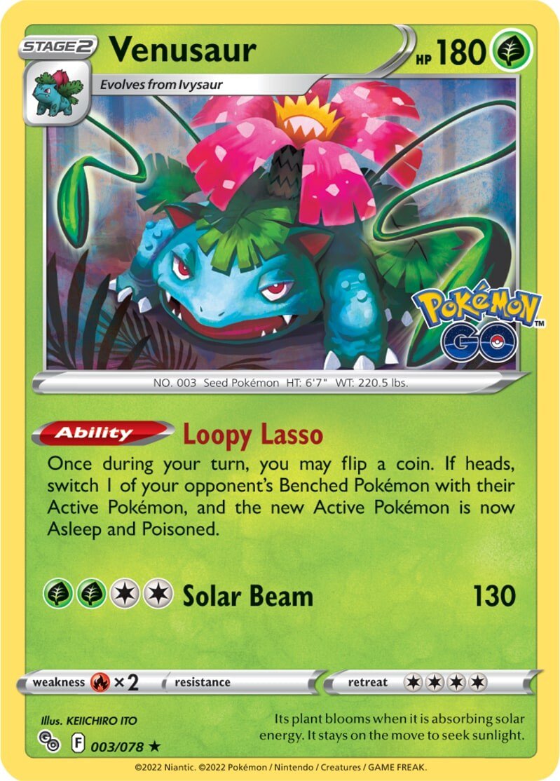 Venusaur (003/078) [Pokémon GO] | Infinity Cards & Collectibles
