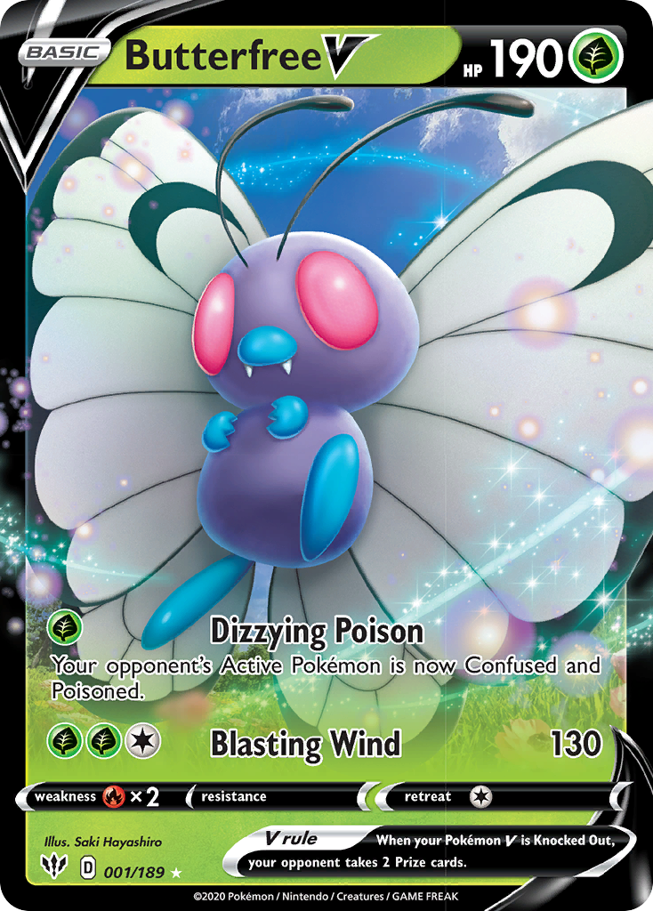 Butterfree V (001/189) [Sword & Shield: Darkness Ablaze] | Infinity Cards & Collectibles