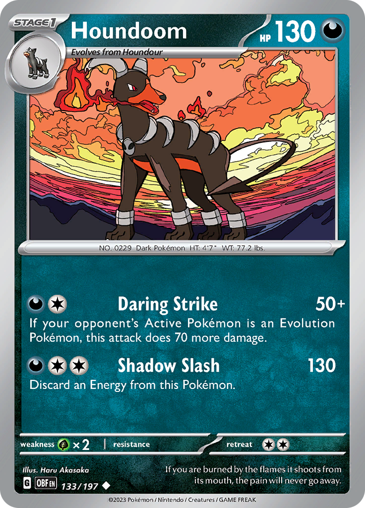 Houndoom (133/197) [Scarlet & Violet: Obsidian Flames] | Infinity Cards & Collectibles