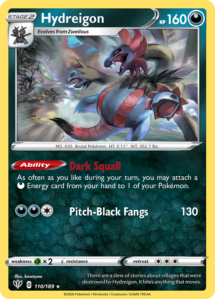 Hydreigon (110/189) [Sword & Shield: Darkness Ablaze] | Infinity Cards & Collectibles