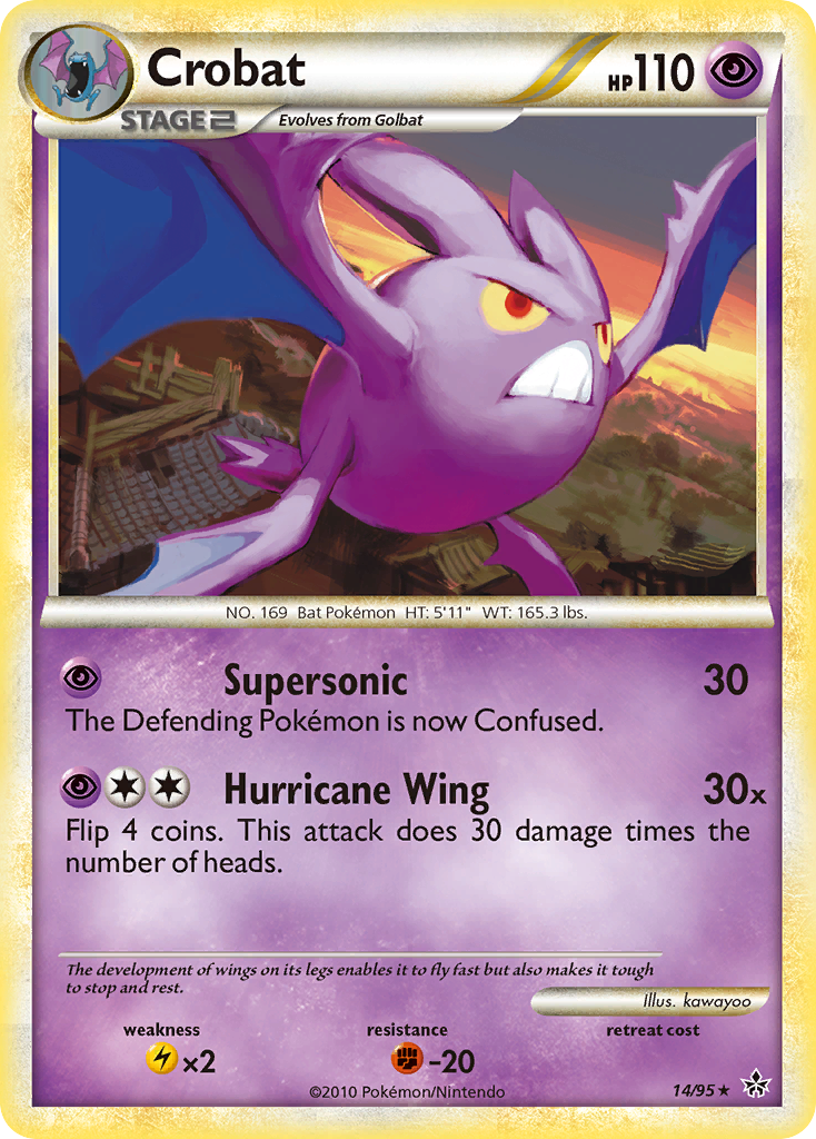 Crobat (14/95) [HeartGold & SoulSilver: Unleashed] | Infinity Cards & Collectibles