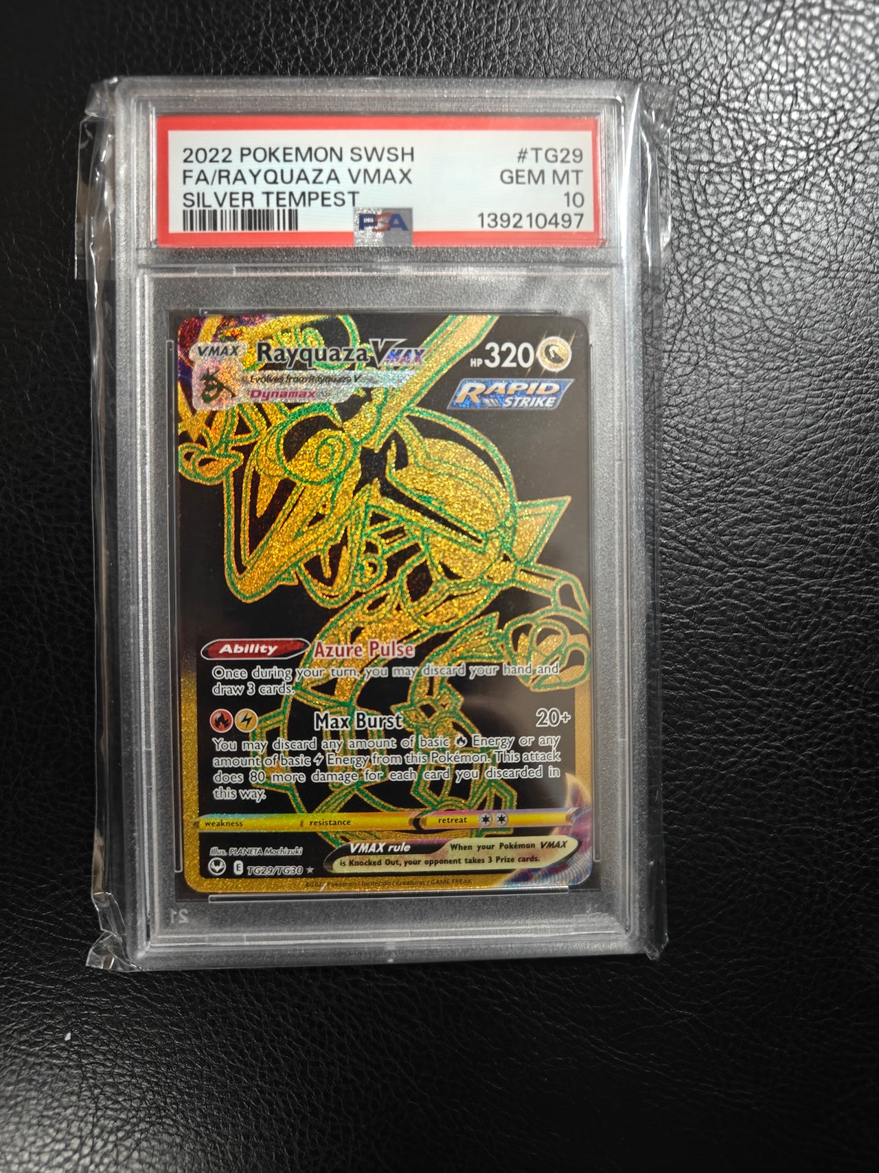 PSA 10 Rayquaza Vmax (TG29/TG30) - Sword & Shield [Silver Tempest]