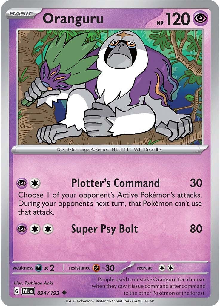 Oranguru (094/193) [Scarlet & Violet: Paldea Evolved] | Infinity Cards & Collectibles