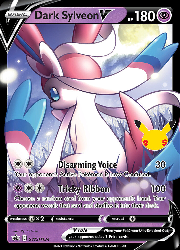 Dark Sylveon V (SWSH134) (Jumbo Card) [Sword & Shield: Black Star Promos] | Infinity Cards & Collectibles