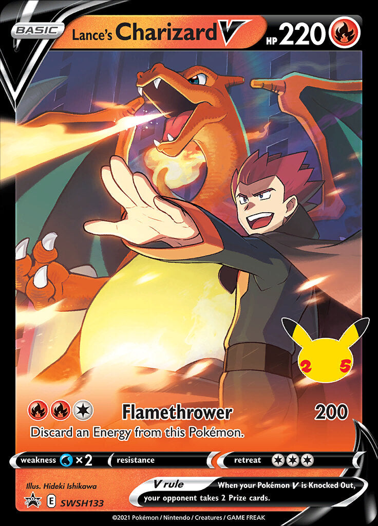 Lance's Charizard V (SWSH133) (Jumbo Card) [Sword & Shield: Black Star Promos] | Infinity Cards & Collectibles