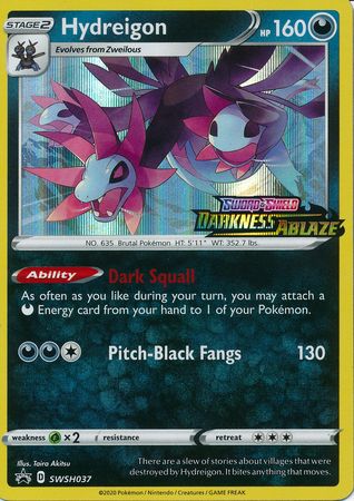 Hydreigon (SWSH037) (Prerelease Promo) [Sword & Shield: Black Star Promos] | Infinity Cards & Collectibles
