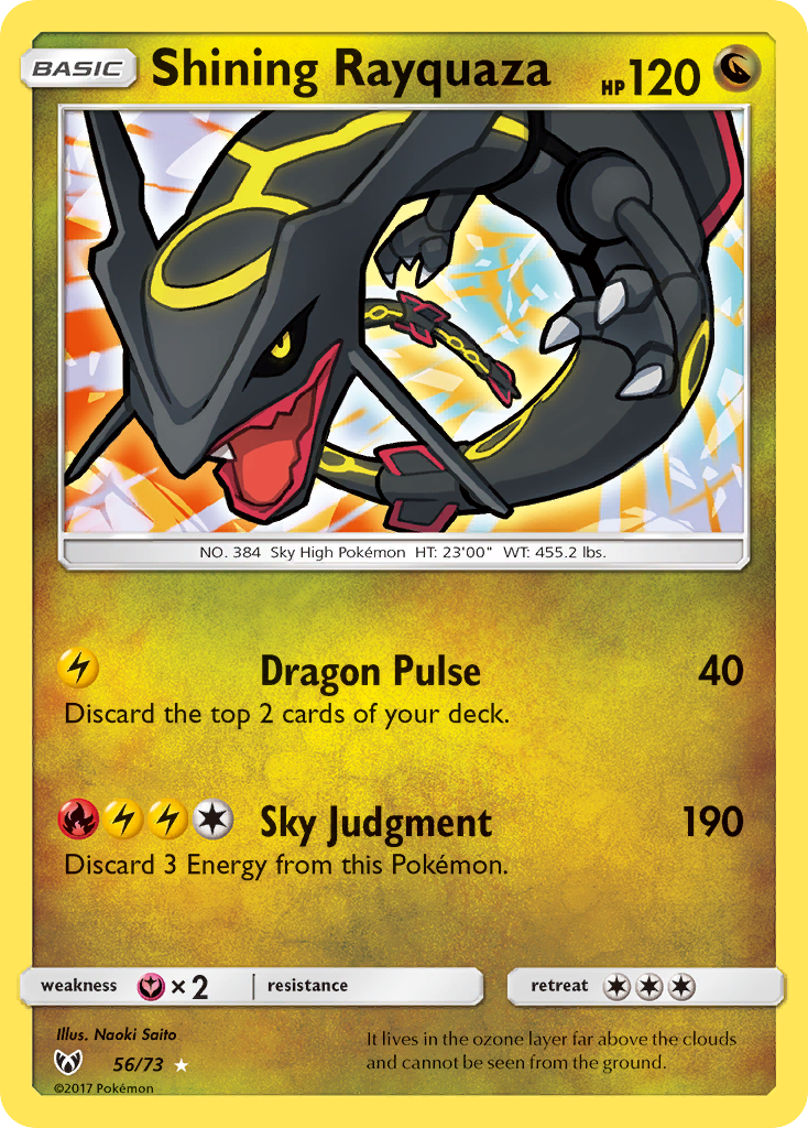 Shining Rayquaza (56/73) [Sun & Moon: Shining Legends] | Infinity Cards & Collectibles