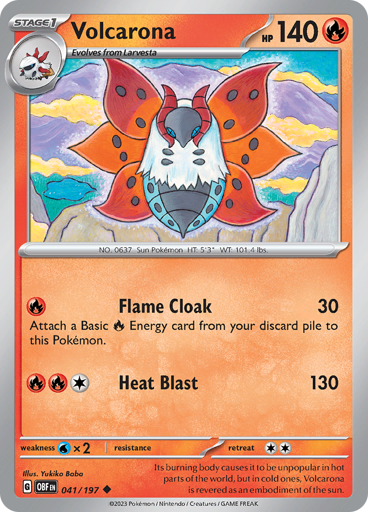Volcarona (041/197) [Scarlet & Violet: Obsidian Flames] | Infinity Cards & Collectibles
