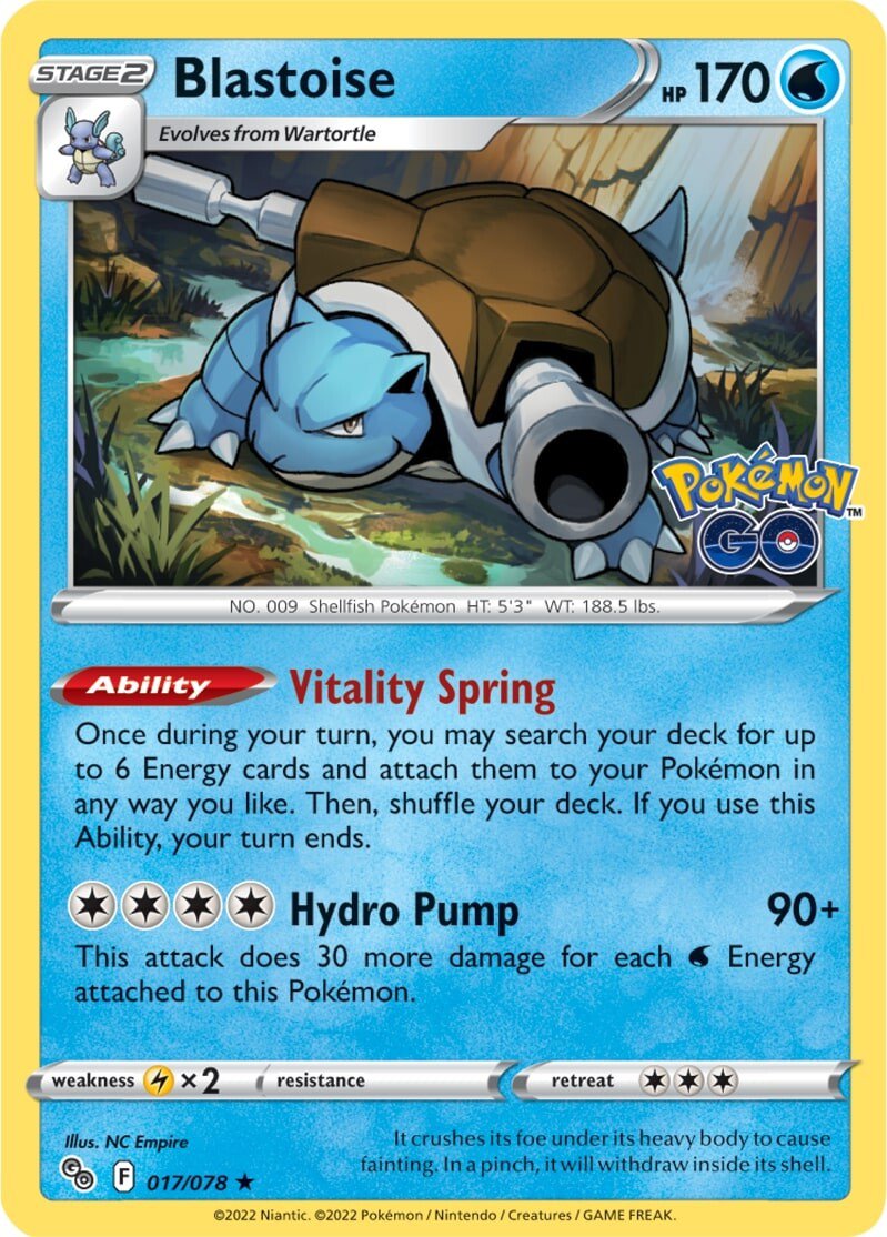 Blastoise (017/078) [Pokémon GO] | Infinity Cards & Collectibles