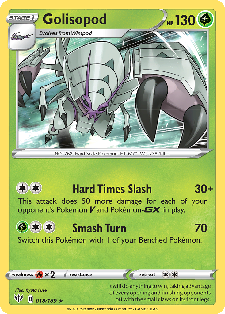 Golisopod (018/189) [Sword & Shield: Darkness Ablaze] | Infinity Cards & Collectibles