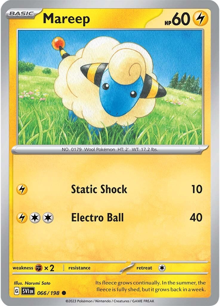 Mareep (066/198) [Scarlet & Violet: Base Set] | Infinity Cards & Collectibles