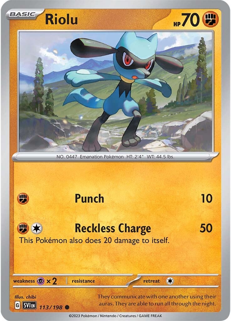 Riolu (113/198) [Scarlet & Violet: Base Set] | Infinity Cards & Collectibles