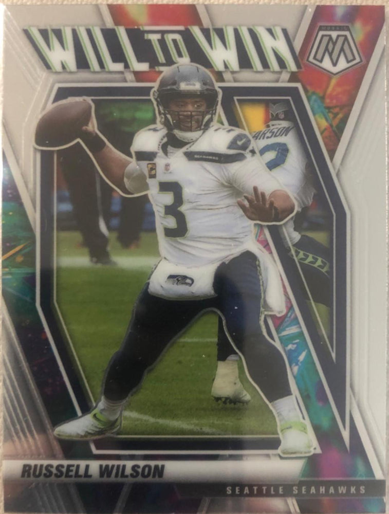 Russell Wilson #WW-5 2021 Panini Mosaic Will to Win