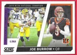 Joe Burrow #CC1 2021 Panini Score Collegiate Champions