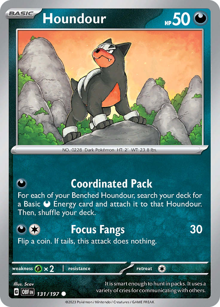 Houndour (131/197) [Scarlet & Violet: Obsidian Flames] | Infinity Cards & Collectibles