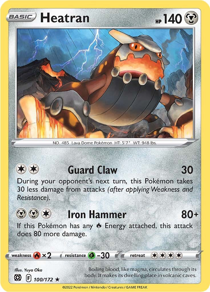Heatran (100/172) [Sword & Shield: Brilliant Stars] | Infinity Cards & Collectibles