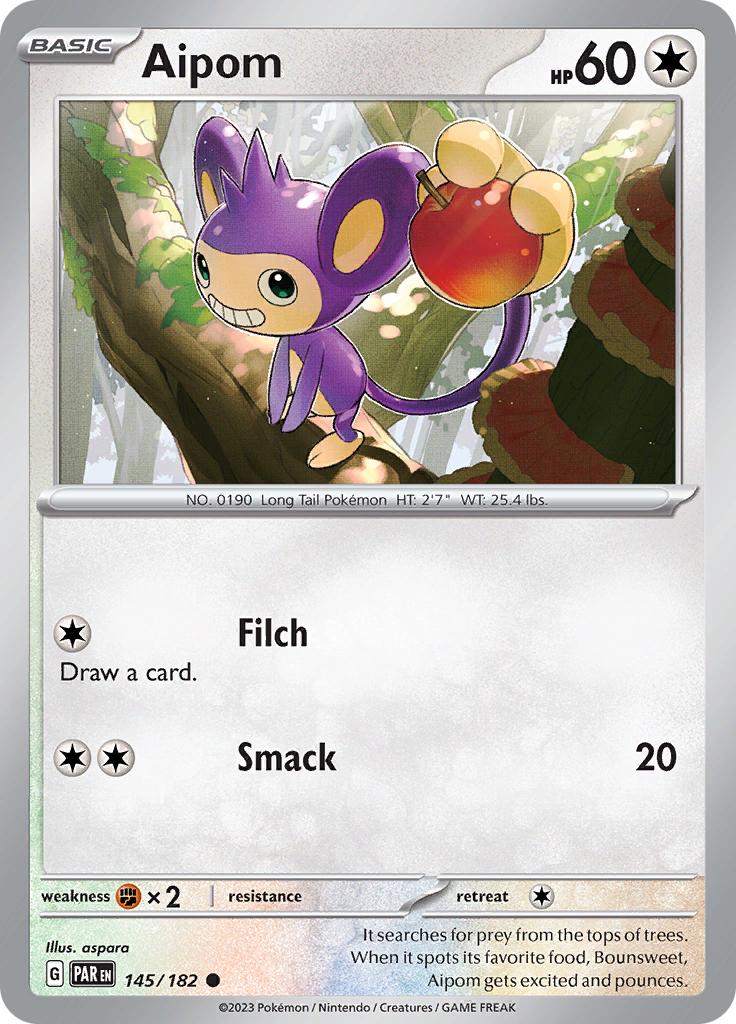 Aipom (145/182) [Scarlet & Violet: Paradox Rift] | Infinity Cards & Collectibles