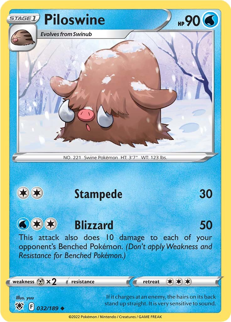 Piloswine (032/189) [Sword & Shield: Astral Radiance] | Infinity Cards & Collectibles