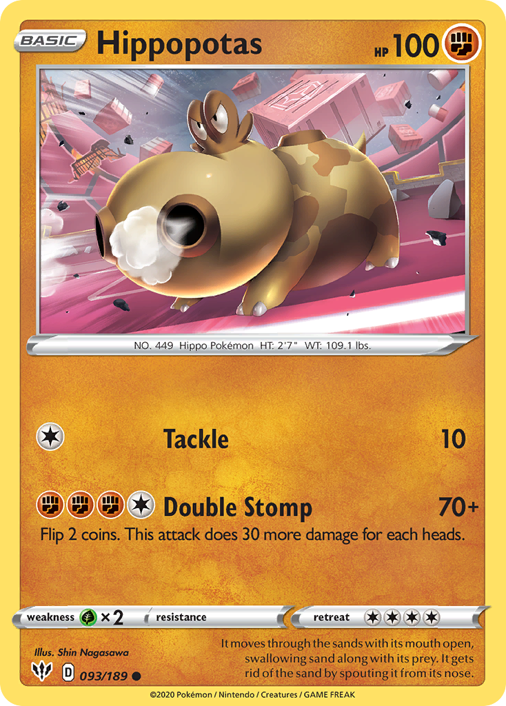 Hippopotas (093/189) [Sword & Shield: Darkness Ablaze] | Infinity Cards & Collectibles