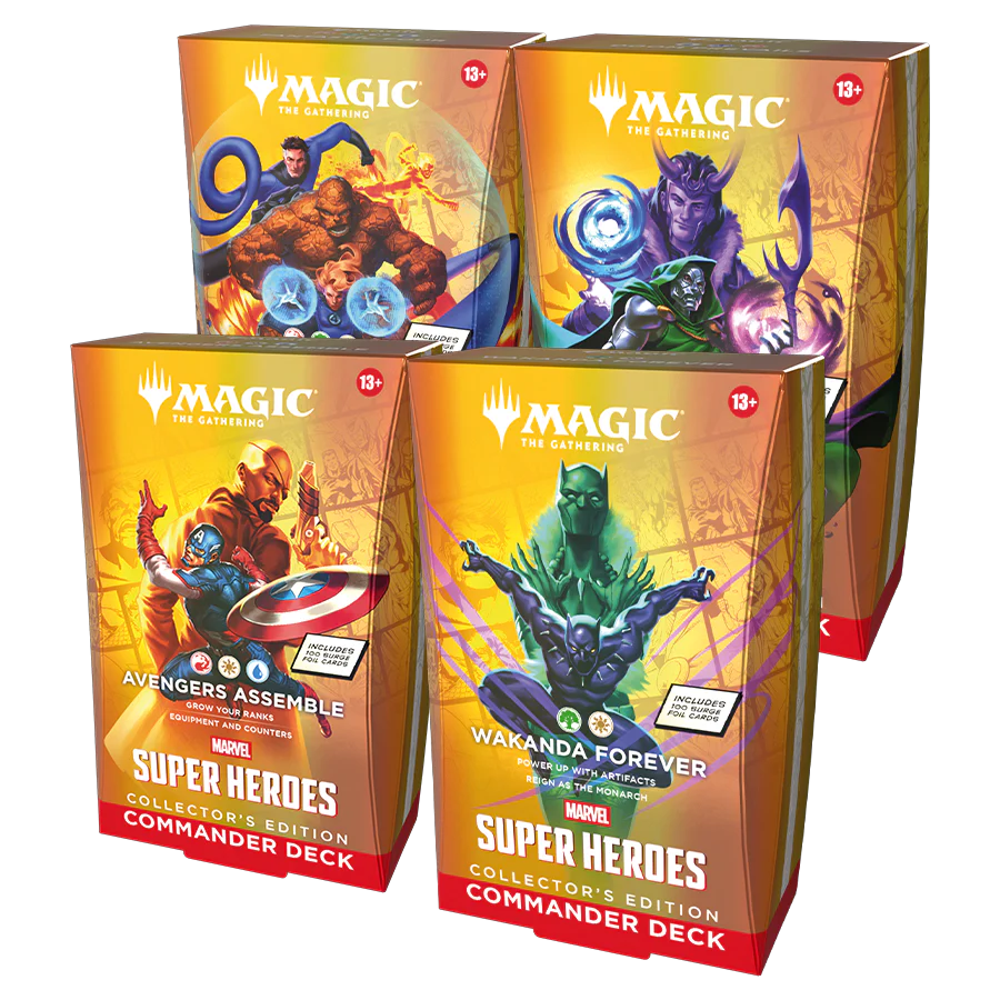 MTG - Universes Beyond: Marvel Super Heroes - Commander Deck - Set of 4 - Collector's Edition