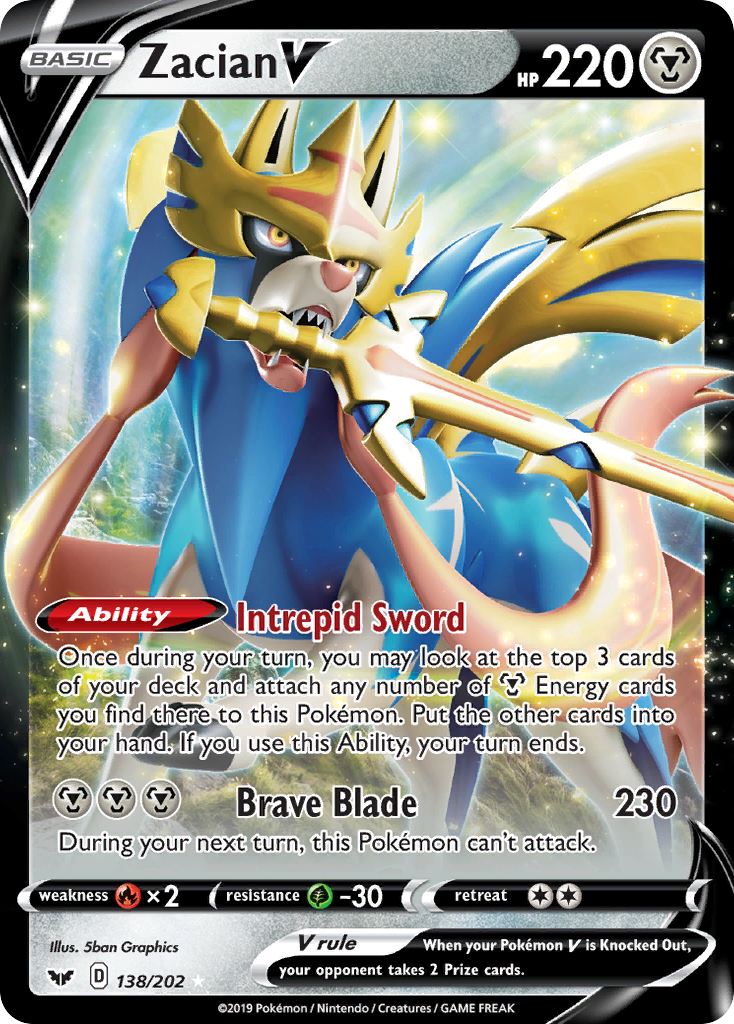 Zacian V (138/202) [Sword & Shield: Base Set] | Infinity Cards & Collectibles