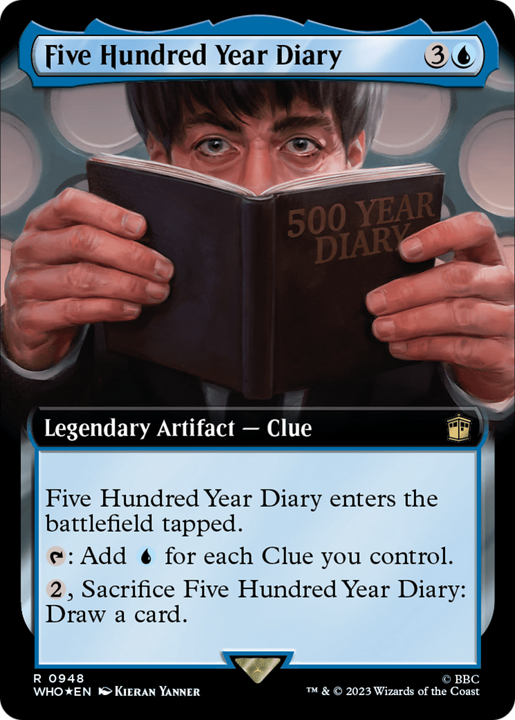 Five Hundred Year Diary (Extended Art) (Surge Foil) [Doctor Who] | Infinity Cards & Collectibles