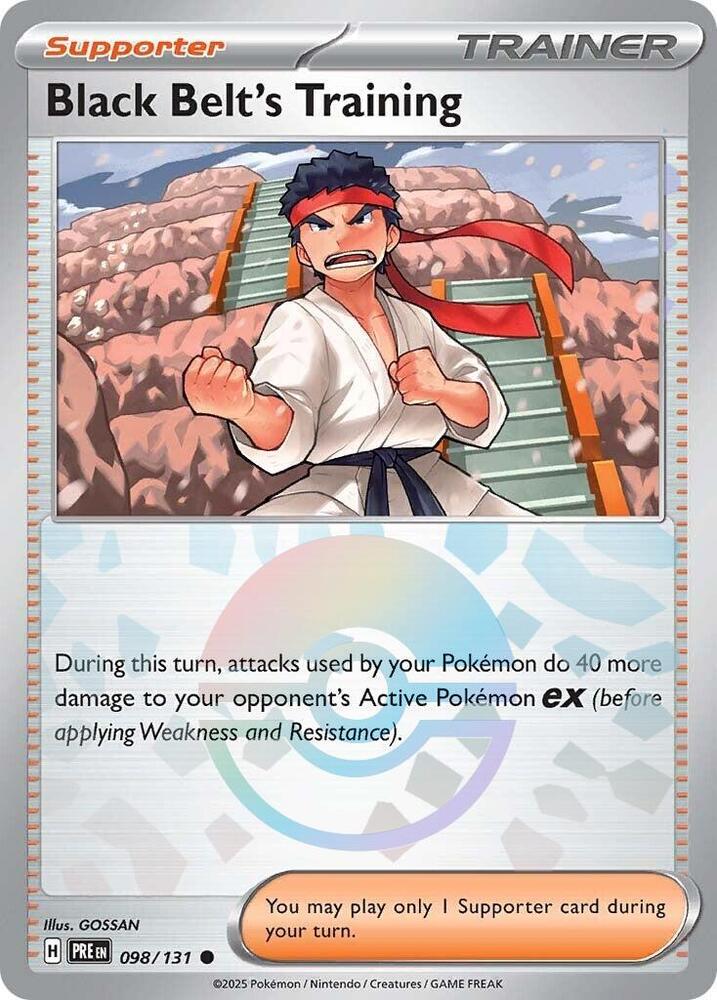Black Belt's Training (098/131) (Poke Ball Pattern) [Scarlet & Violet: Prismatic Evolutions] | Infinity Cards & Collectibles