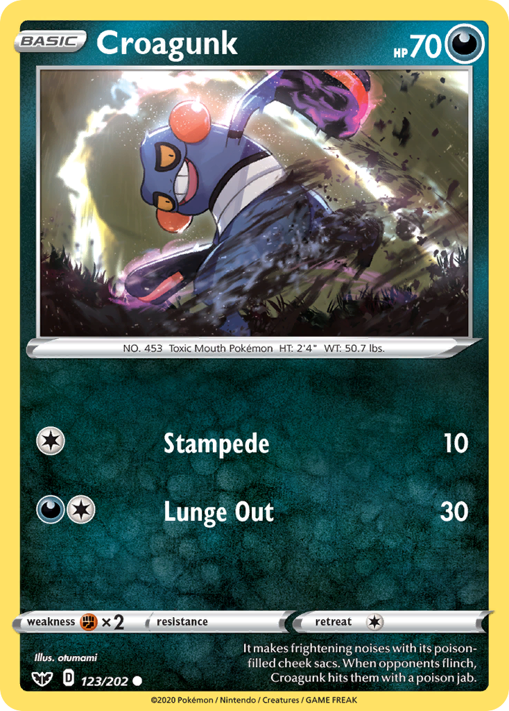Croagunk (123/202) [Sword & Shield: Base Set] | Infinity Cards & Collectibles