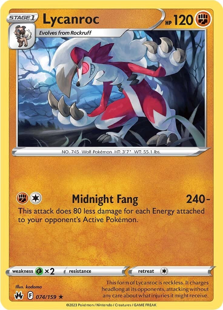 Lycanroc (074/159) [Sword & Shield: Crown Zenith] | Infinity Cards & Collectibles