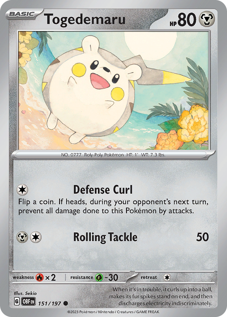 Togedemaru (151/197) [Scarlet & Violet: Obsidian Flames] | Infinity Cards & Collectibles