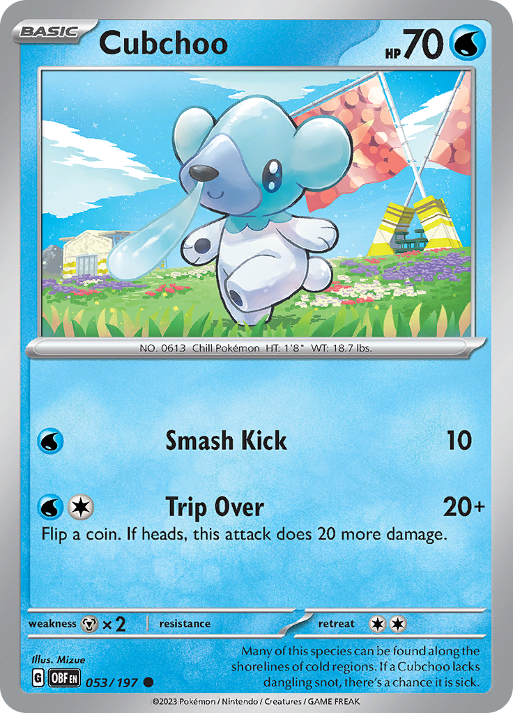 Cubchoo (053/197) [Scarlet & Violet: Obsidian Flames] | Infinity Cards & Collectibles