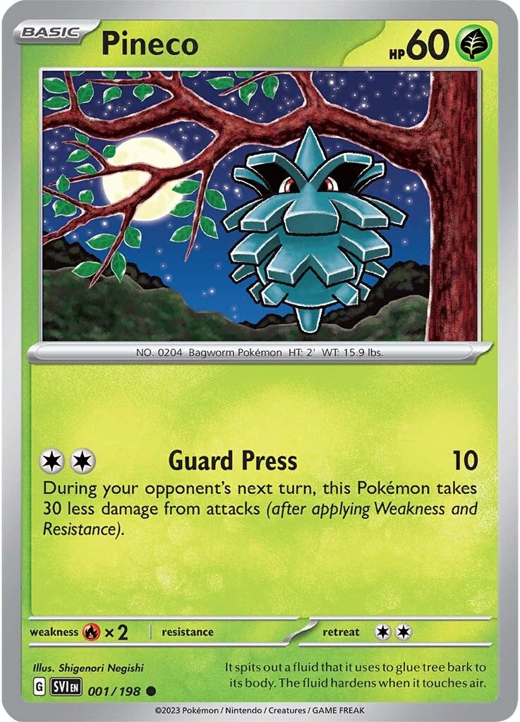Pineco (001/198) [Scarlet & Violet: Base Set] | Infinity Cards & Collectibles