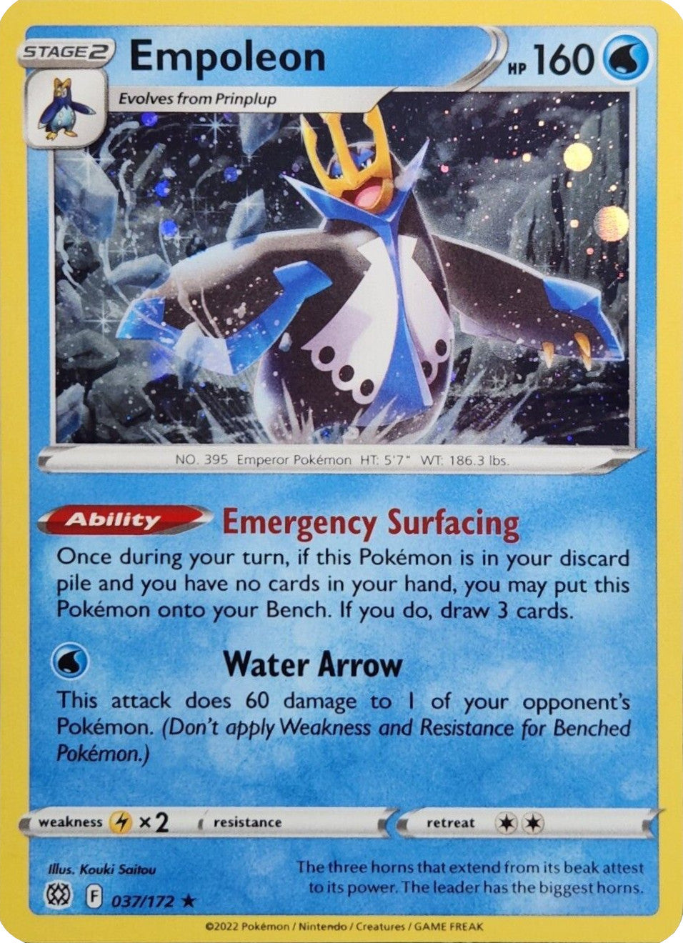 Empoleon (037/172) (Cosmos Holo) [Sword & Shield: Brilliant Stars] | Infinity Cards & Collectibles