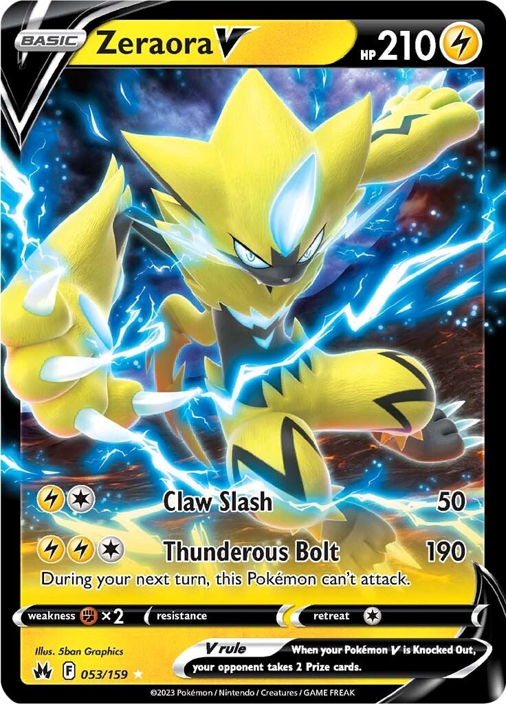 Zeraora V (053/159) [Sword & Shield: Crown Zenith] | Infinity Cards & Collectibles