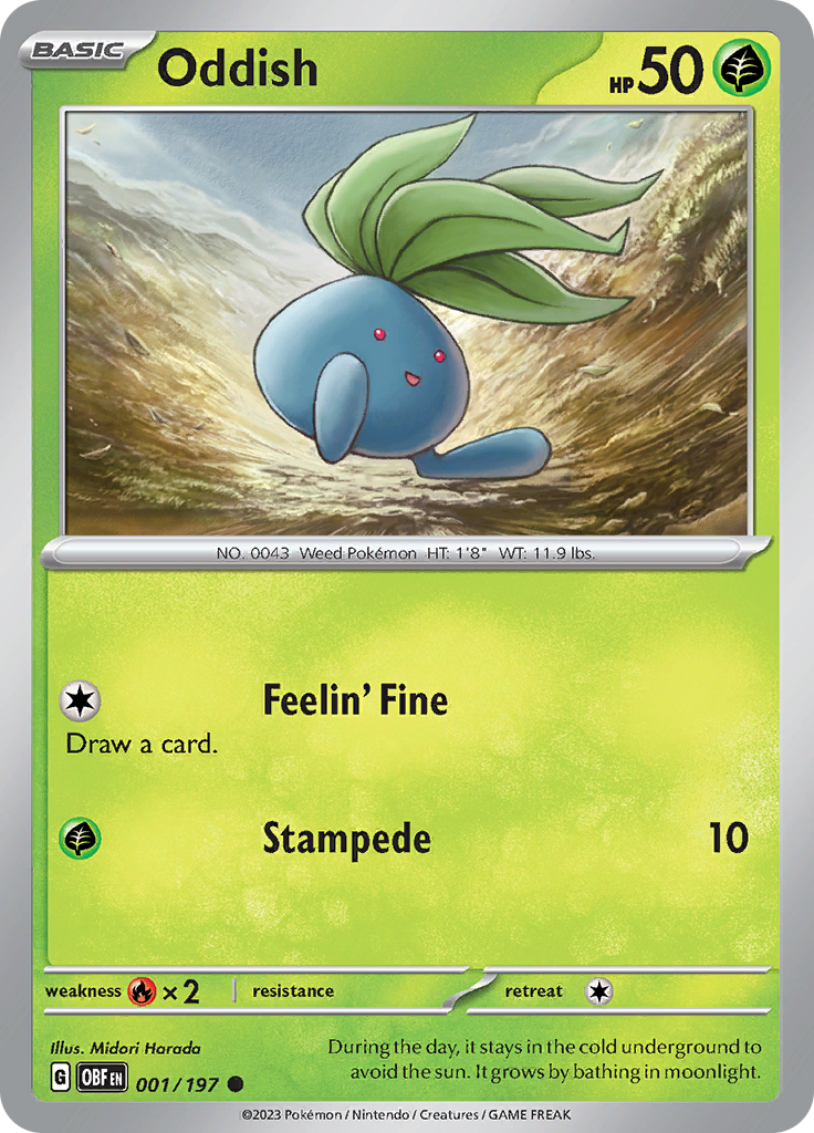 Oddish (001/197) [Scarlet & Violet: Obsidian Flames] | Infinity Cards & Collectibles