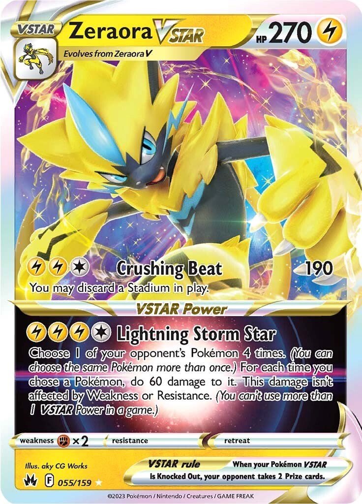 Zeraora VSTAR (055/159) [Sword & Shield: Crown Zenith] | Infinity Cards & Collectibles